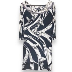 White House Black Market 3/4 Sleeve Floral Dress XS